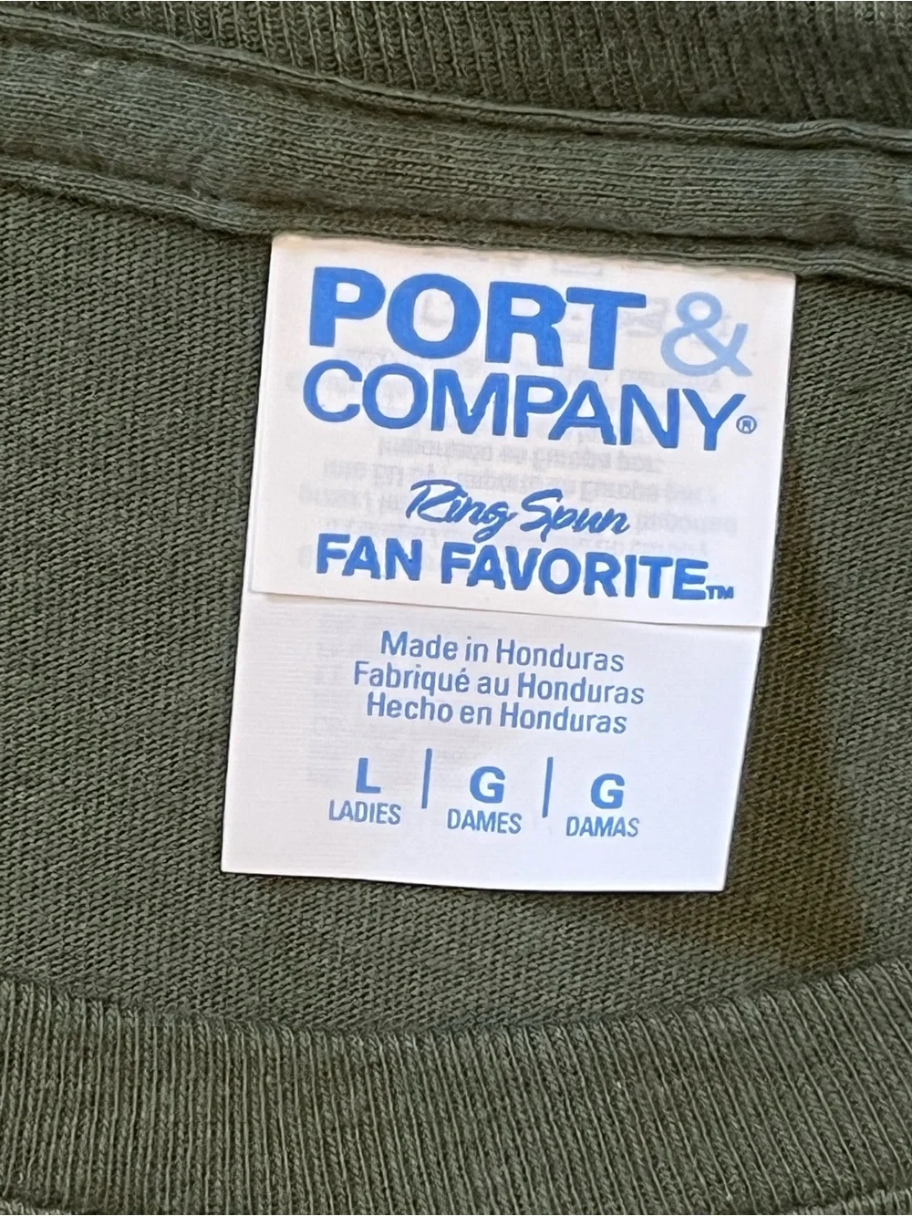 Port and Company Olive Green "Vintage 1949" Short Sleeve Tee Size Large - Picture 3 of 3